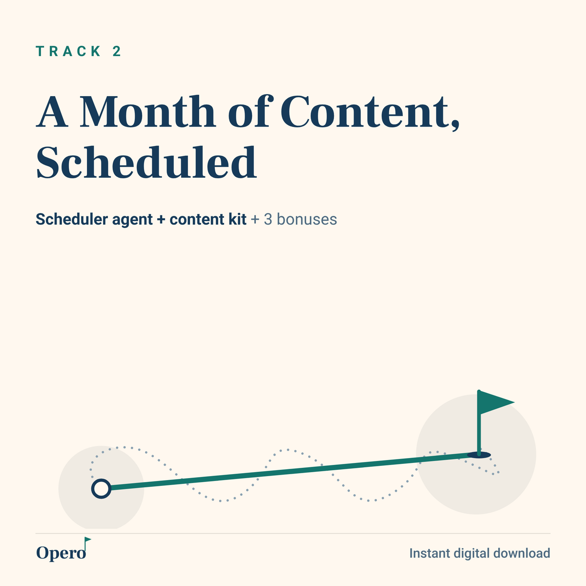 Opero Track 2 - A Month of Content, Scheduled